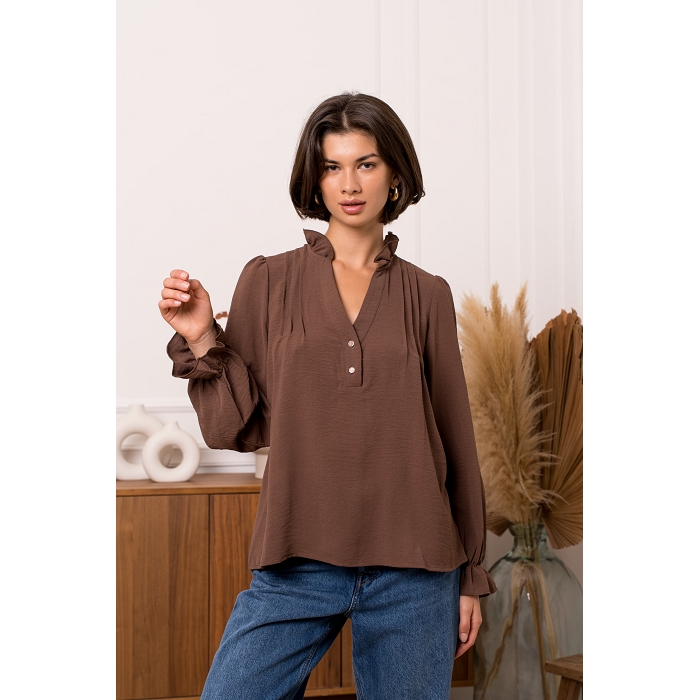 Scarpy creation my chemissier deux bouton yl marron4855102_2