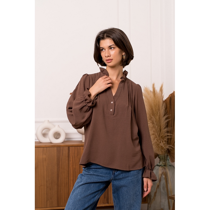 Scarpy creation my chemissier deux bouton yl marron4855102_3