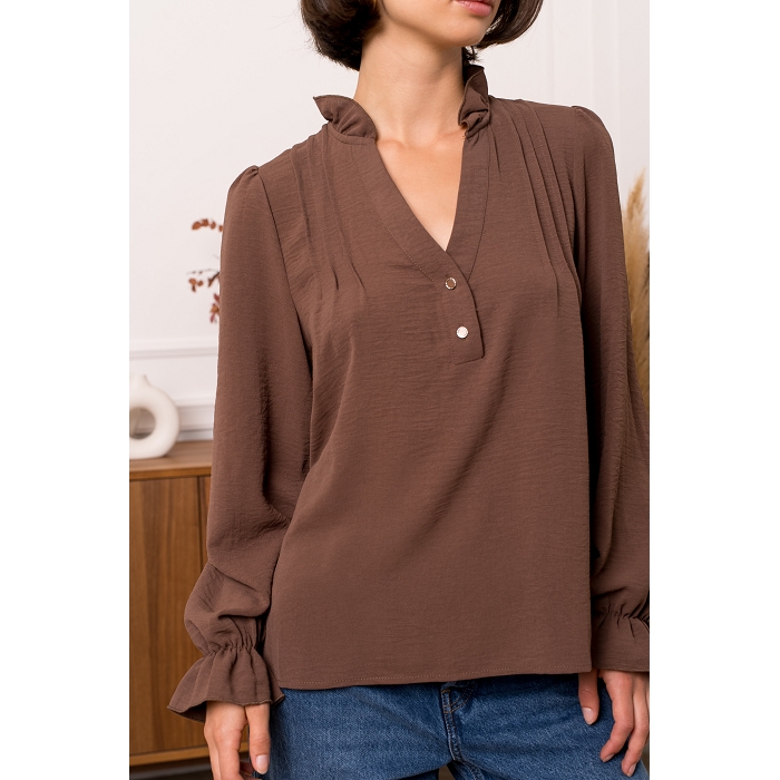 Scarpy creation my chemissier deux bouton yl marron4855102_5