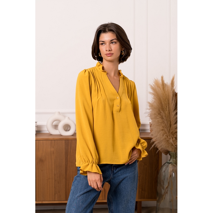 Scarpy creation my chemissier deux bouton yl jaune