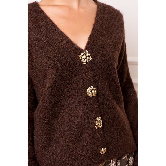 Scarpy creation my cardigan gros boutons yl marron4855201_3
