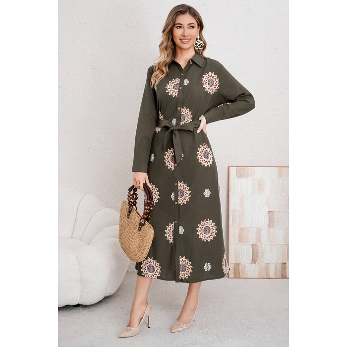 Scarpy creation my robe chic ceinture yl vert4856001_3