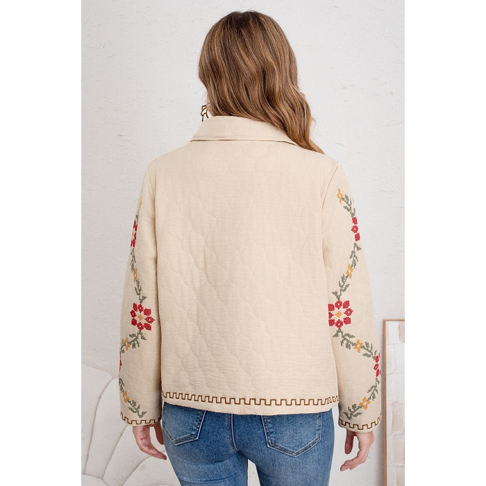 Scarpy creation my veste fleurie yl beige4856301_4