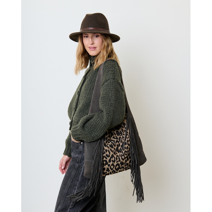 Scarpy creation gilet grosse maille vert4856402_2