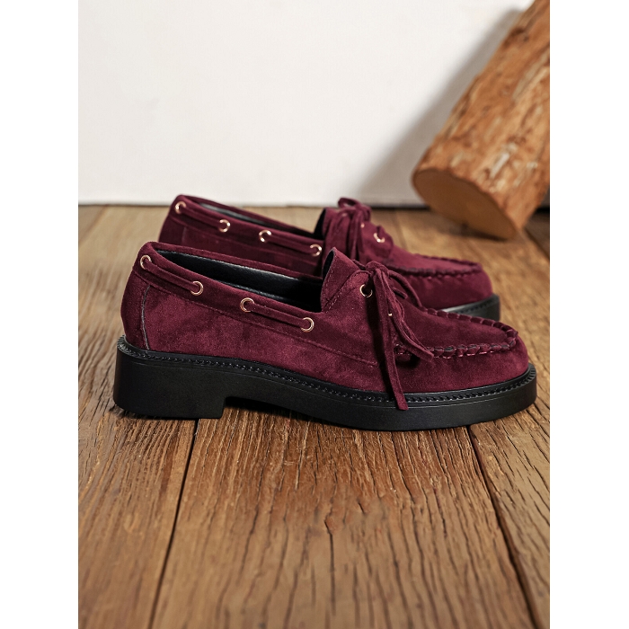 Scarpy creation my mocassin bateau lacet yl rouge4861001_6