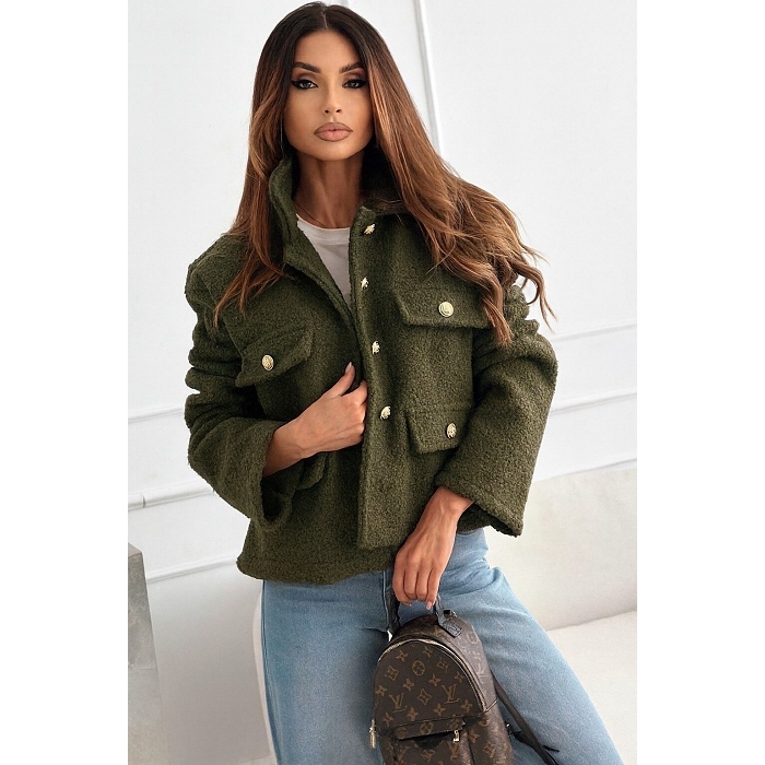 Scarpy creation my veste bouclee a bouton doree yl vert4861705_4