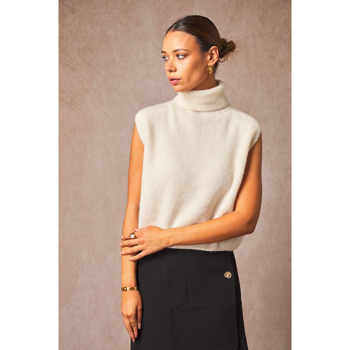 Scarpy creation pull fluffy en alpage beige