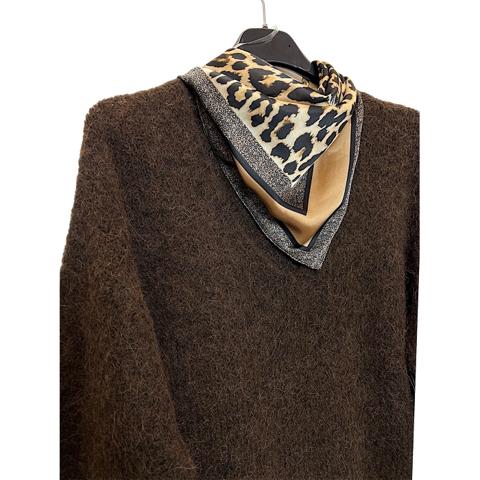 Scarpy creation pull foulard marron4863301_4