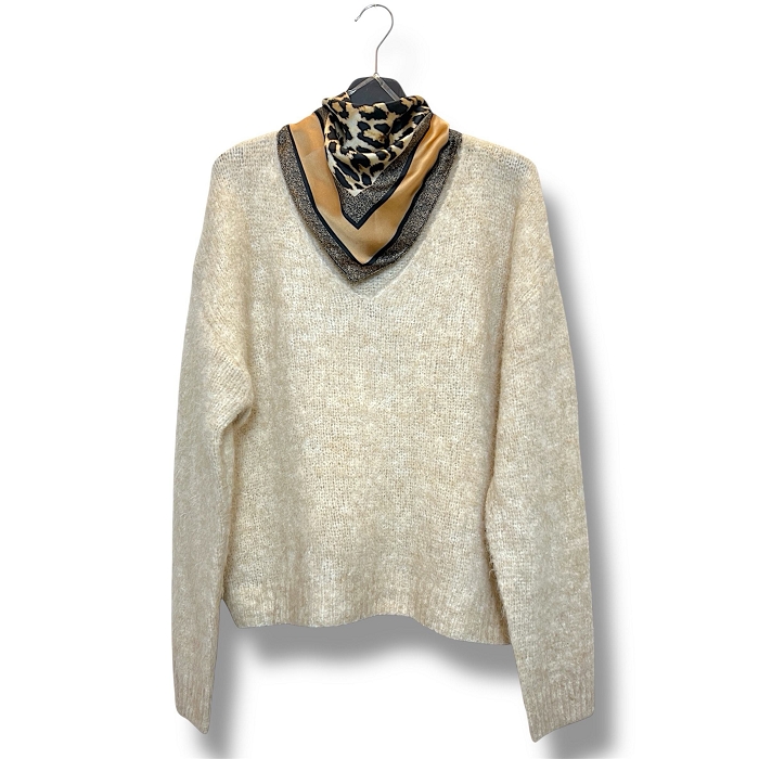 Scarpy creation pull foulard beige