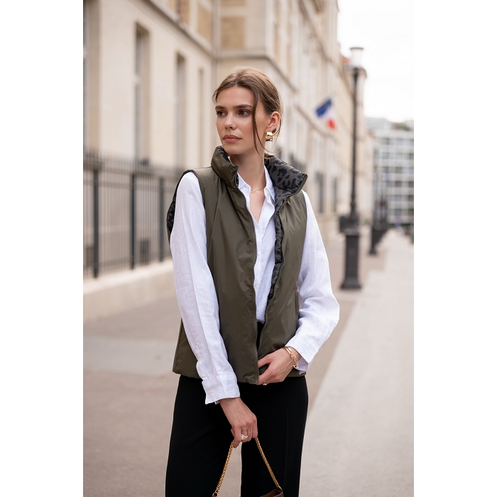 Scarpy creation gilet reversible leo vert