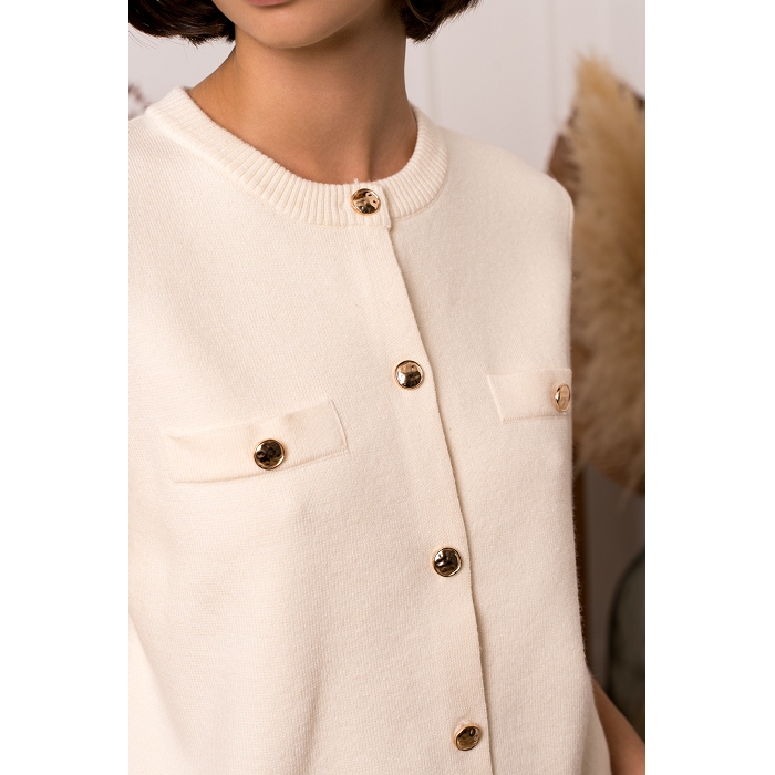 Scarpy creation gilet top beige4864202_5