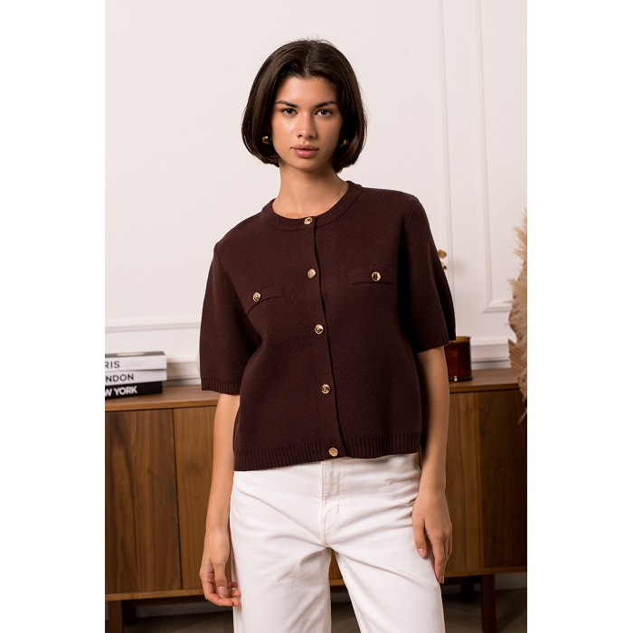 Scarpy creation gilet top marron4864203_4