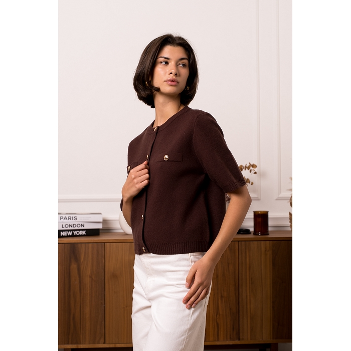 Scarpy creation gilet top marron4864203_5