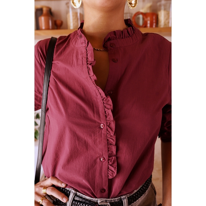 Scarpy creation chemise froufrou rouge4864601_3
