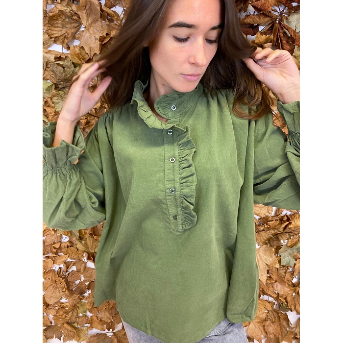 Scarpy creation chemise froufrou vert4867501_4