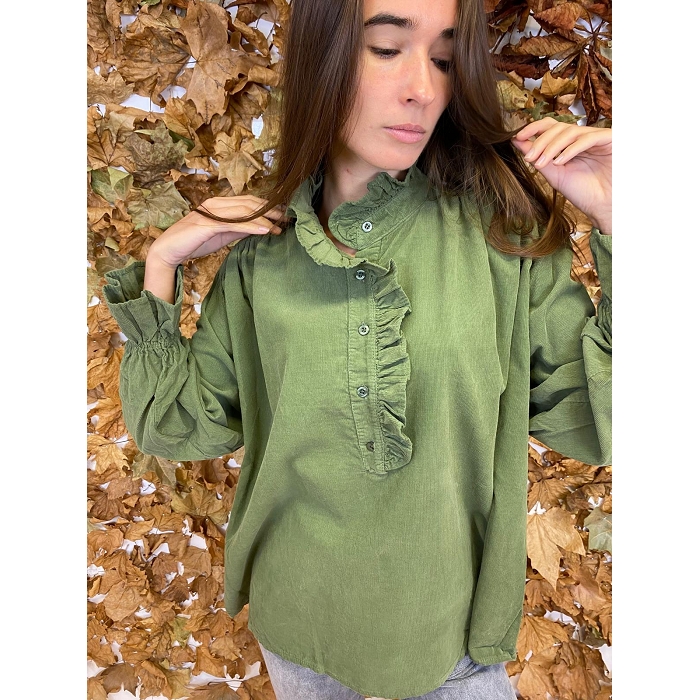 Scarpy creation chemise froufrou vert4867501_6