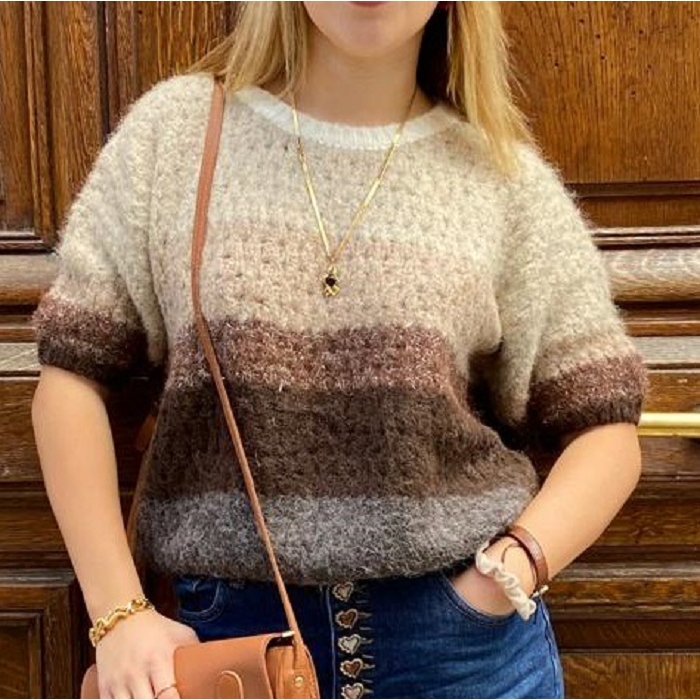 Scarpy creation pull rayure beige4867601_2