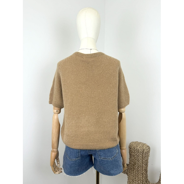 Scarpy creation my pull manche courte alpaga yl marron4868302_2