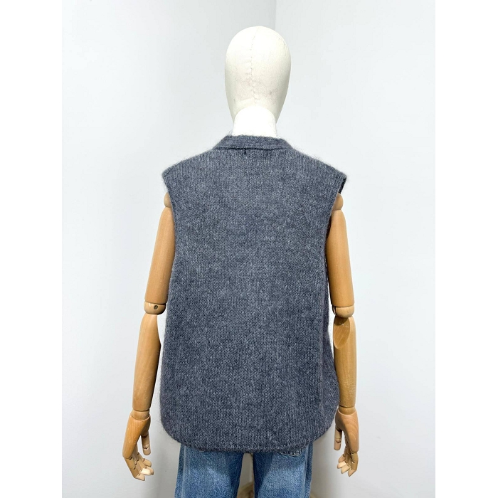 Scarpy creation my gillet sans manche  mohair yl gris4868402_2