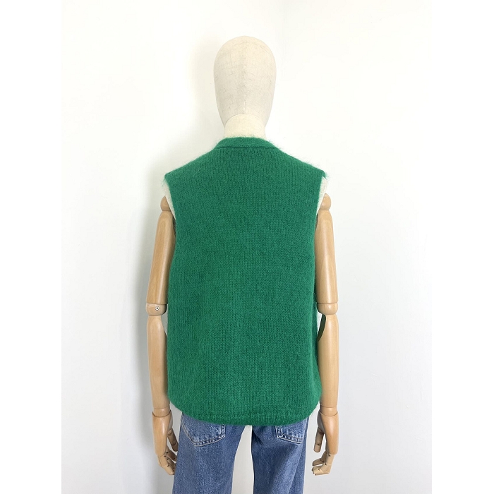 Scarpy creation my gillet sans manche  mohair yl vert4868403_4