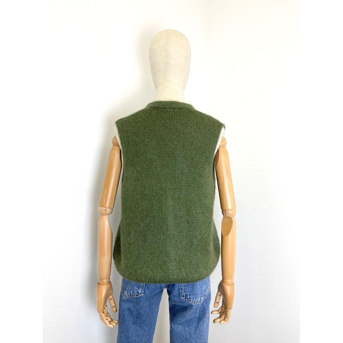 Scarpy creation my gillet sans manche  mohair yl vert4868404_3