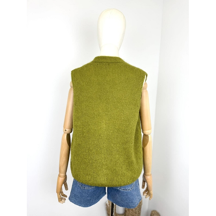 Scarpy creation my gillet sans manche  mohair yl vert4868405_3