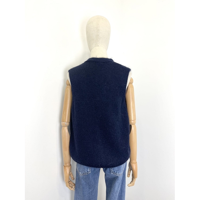 Scarpy creation my gillet sans manche  mohair yl bleu4868406_3
