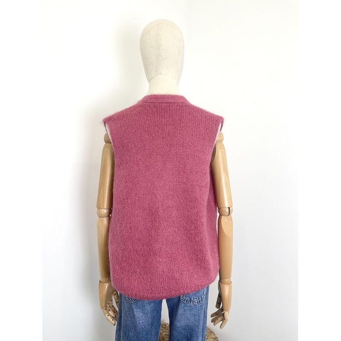 Scarpy creation my gillet sans manche  mohair yl rose4868407_3