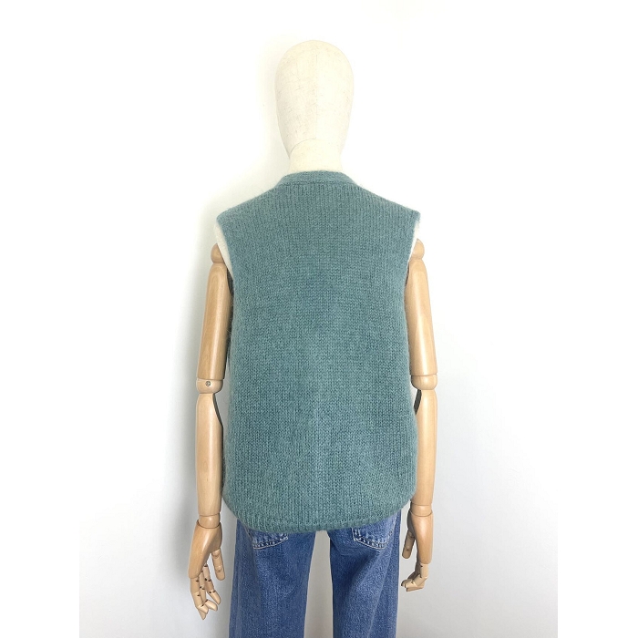 Scarpy creation my gillet sans manche  mohair yl bleu4868411_6