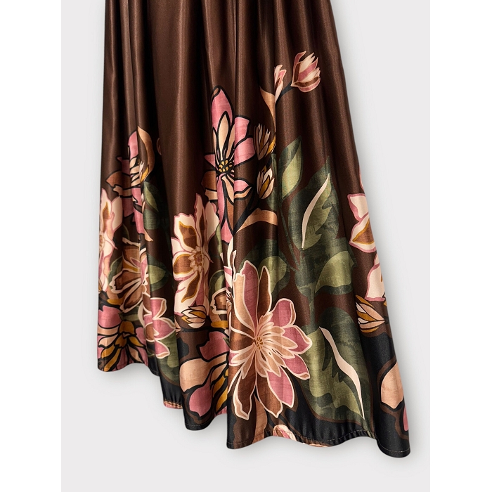Scarpy creation my jupe longue a fleur yl marron4869102_3