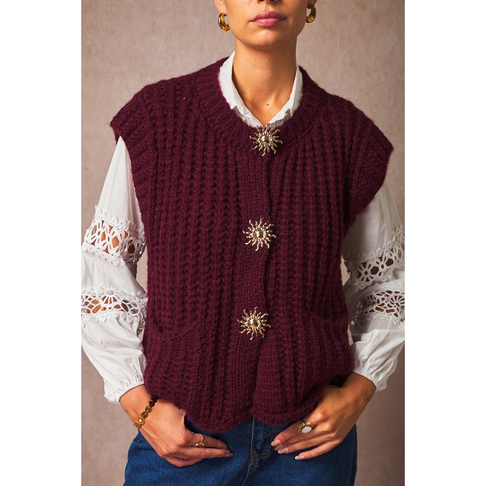Scarpy creation my gillet gros bouton yl rouge4869202_5