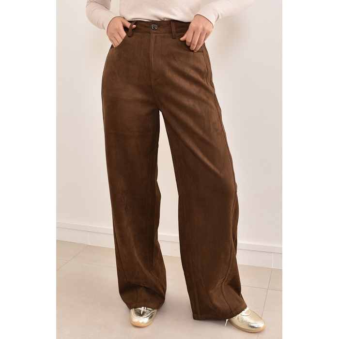 Scarpy creation my pantalon suedine yl marron4869301_5