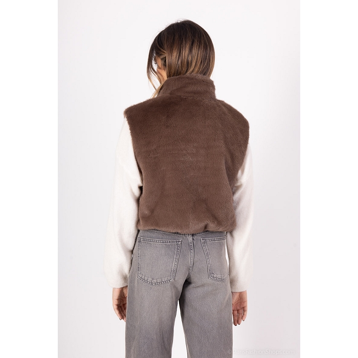 Scarpy creation my gilet fourrure yl marron4870002_2