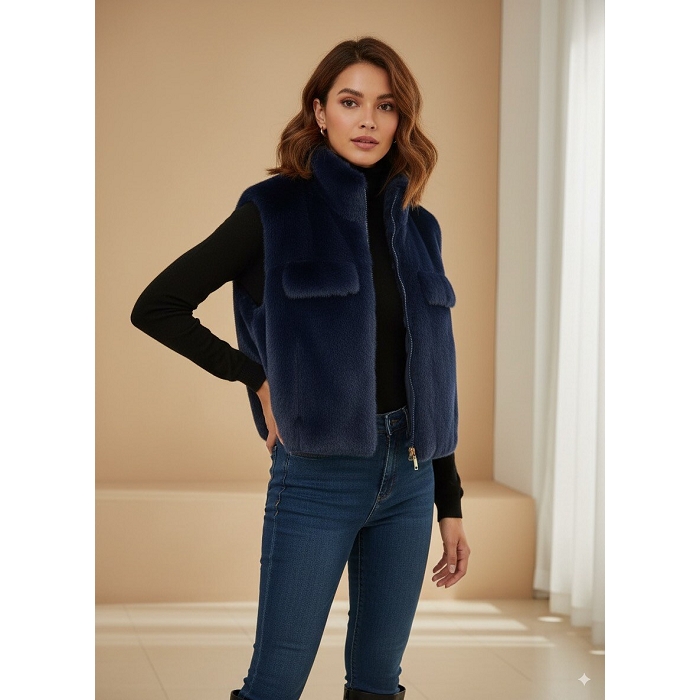 Scarpy creation my gilet fourrure yl bleu4870004_3