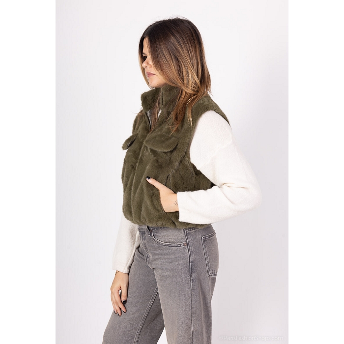 Scarpy creation gilet fourrure vert4870008_2