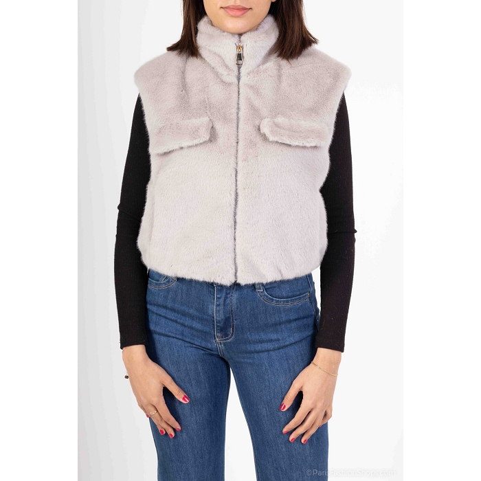 Scarpy creation my gilet fourrure yl gris4870011_6