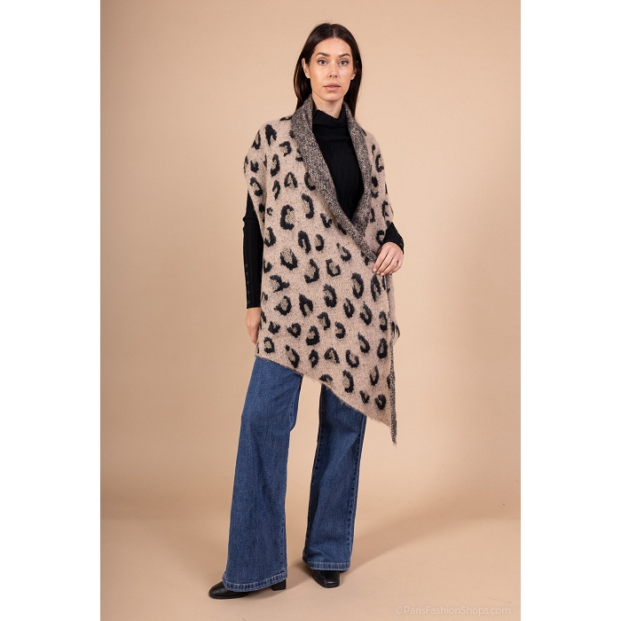 Scarpy creation my echarpe lurex leopard yl naturel4870102_2