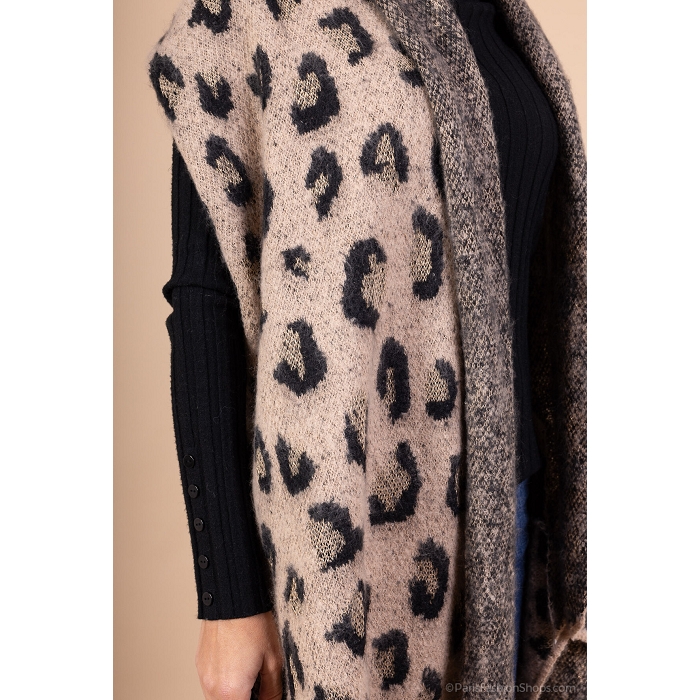Scarpy creation my echarpe lurex leopard yl naturel4870102_3