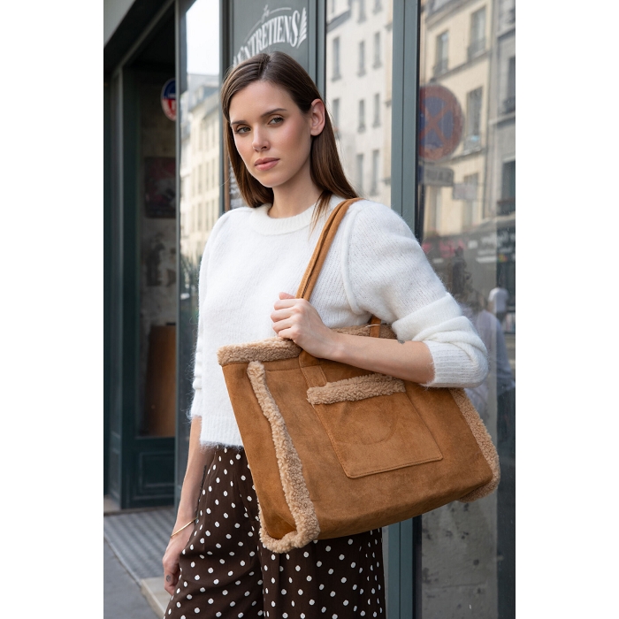 Scarpy creation sac cabas comme du daim naturel