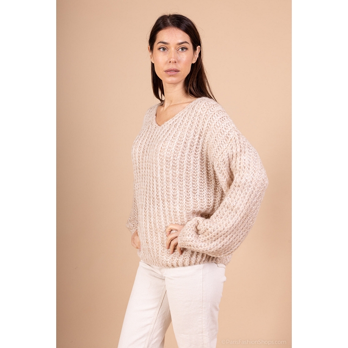 Scarpy creation my pull en maille yl beige