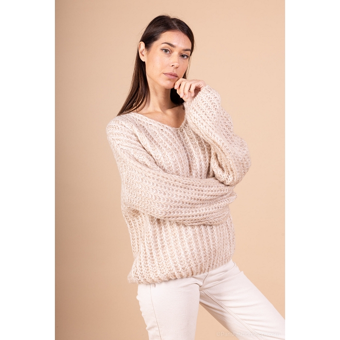 Scarpy creation my pull en maille yl beige4870701_2