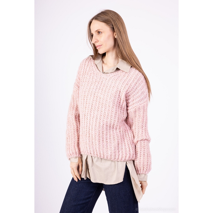 Scarpy creation my pull en maille yl rose