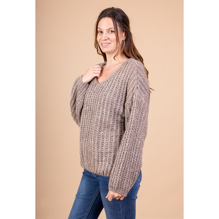 Scarpy creation my pull en maille yl gris