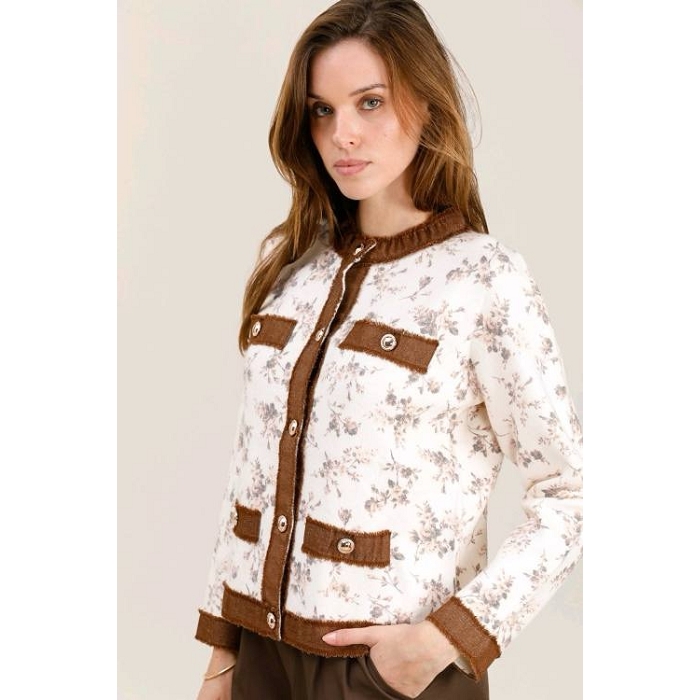 Scarpy creation my cardigan bi matiere yl beige4871301_3