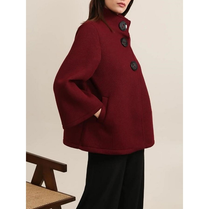 Scarpy creation manteau veste chic rouge4871501_3