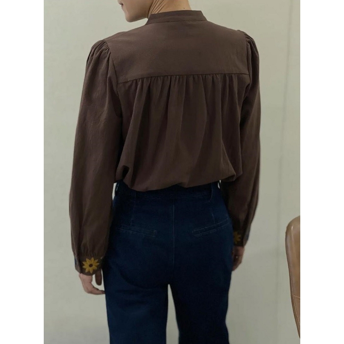 Scarpy creation my chemisier blouse fleuri yl marron4872002_3