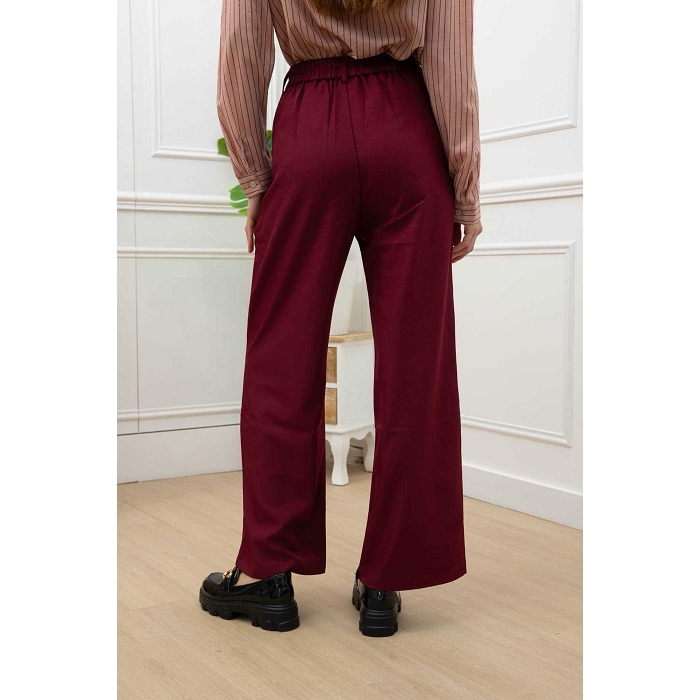 Scarpy creation pantalon large droit rouge4874102_4