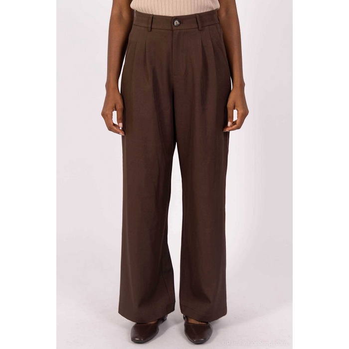 Scarpy creation pantalon large droit marron