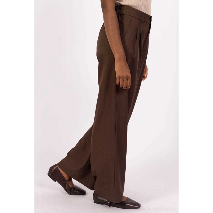 Scarpy creation pantalon large droit marron4874103_5
