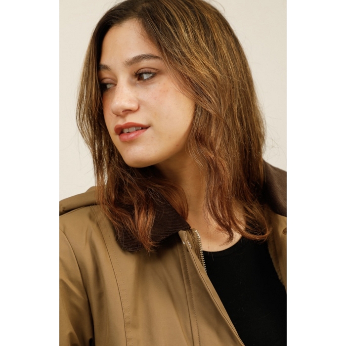 Scarpy creation trench court fourrre beige4874501_4